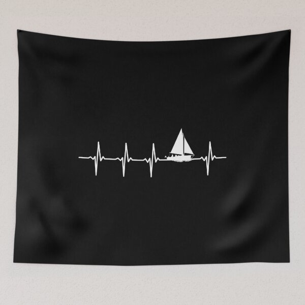 Item preview, Sailboat Heartbeat Line Design designed and sold by SoyLamderma.