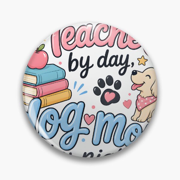 Item preview, Teacher by Day, Dog Mom by Night — because the best humans are both. designed and sold by DoggyDayLove.