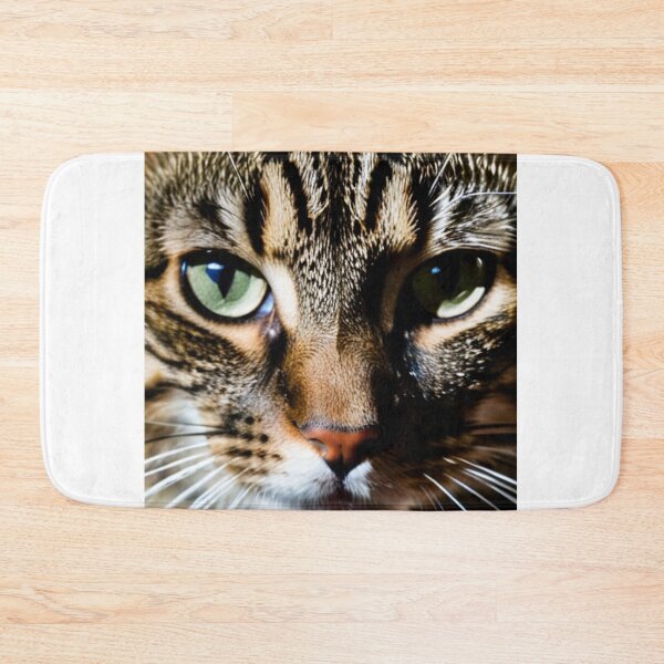 Artikelvorschau, Animals - Tabby Cat with Emerald Eyes, Hypnotic Close-Up Portrait entworfen und verkauft von World-Pets.