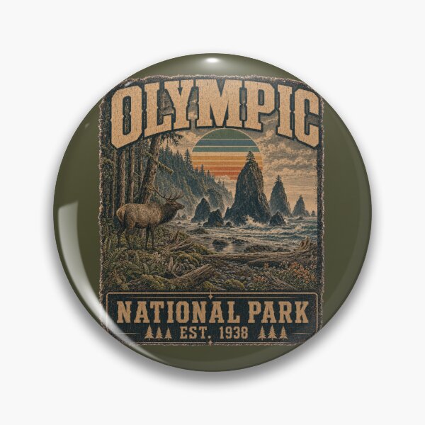 Item preview, Vintage Olympic National Park Roosevelt Elk Coast Illustration designed and sold by Tobull.