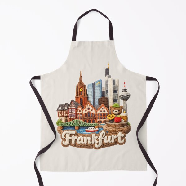 Item preview, Cute Knitted Frankfurt Landmark | Handmade Yarn Knit City Travel Souvenir designed and sold by Moons Studio.