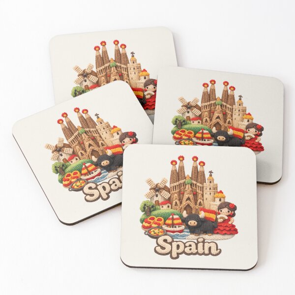 Item preview, Cute Knitted Spain Landmark | Handmade Yarn Knit Travel Souvenir designed and sold by Moons Studio.