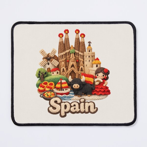Item preview, Cute Knitted Spain Landmark | Handmade Yarn Knit Travel Souvenir designed and sold by Moons Studio.