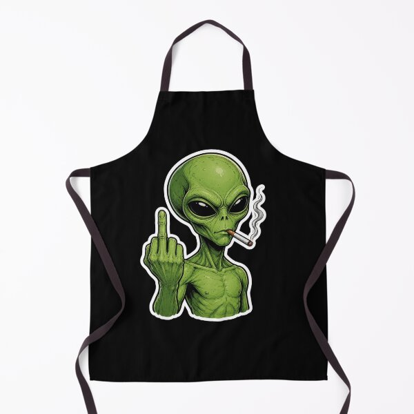 Item preview, Rebellious Green Alien Giving The Finger designed and sold by Owcomm.