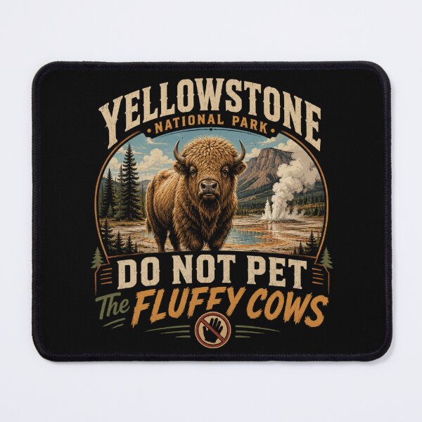 Item preview, Yellowstone National Park Do Not Pet The Fluffy Cows Funny Bison Design – Vintage Nature T-Shirt designed and sold by Artimax-Studio.