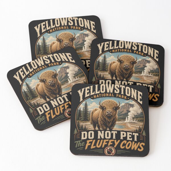 Item preview, Yellowstone National Park Do Not Pet The Fluffy Cows Funny Bison Design – Vintage Nature T-Shirt designed and sold by Artimax-Studio.