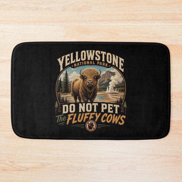 Item preview, Yellowstone National Park Do Not Pet The Fluffy Cows Funny Bison Design – Vintage Nature T-Shirt designed and sold by Artimax-Studio.