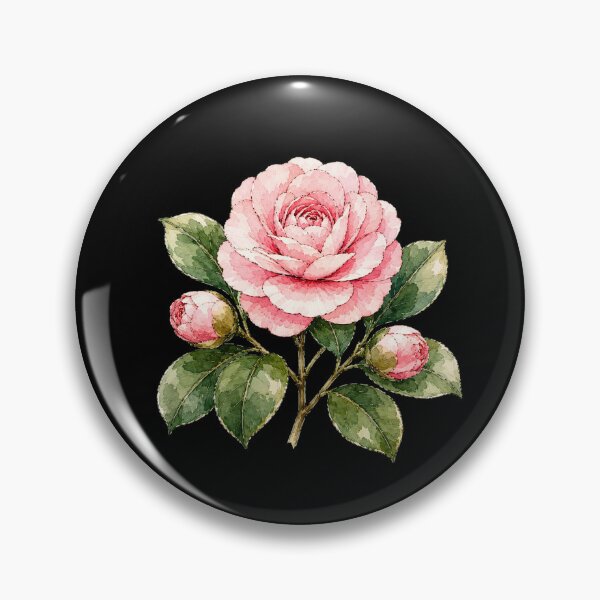 Item preview, Minimal Camellia Botanical Watercolor designed and sold by ColorSplash123.