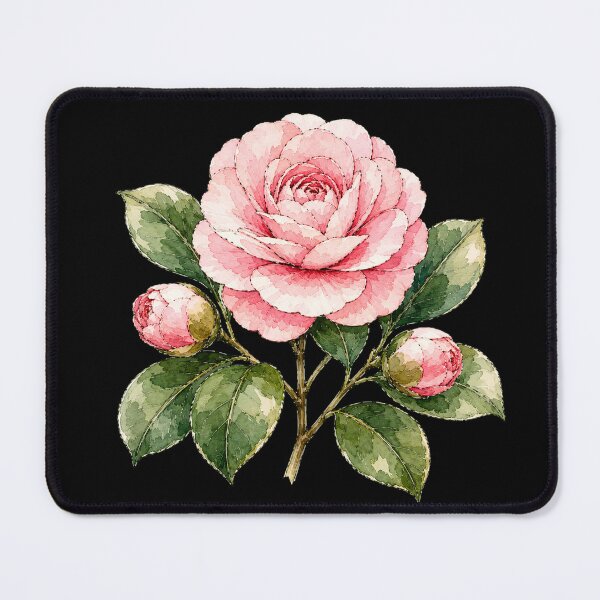 Item preview, Minimal Camellia Botanical Watercolor designed and sold by ColorSplash123.