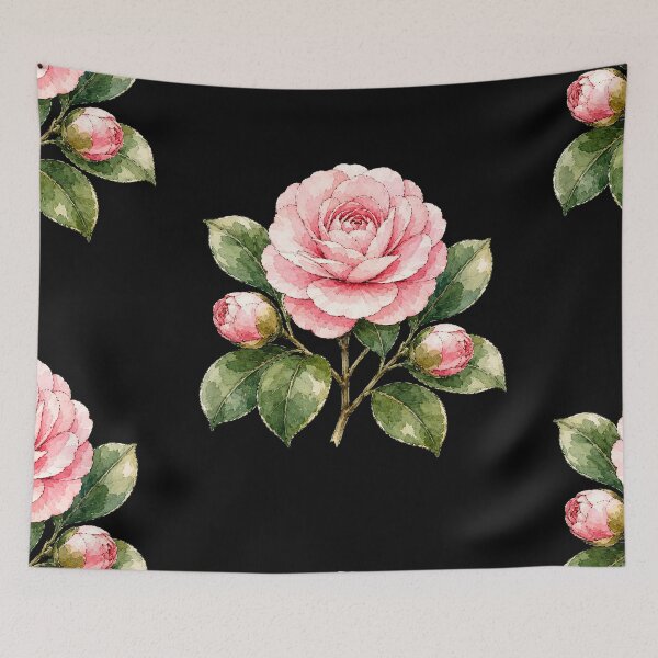Item preview, Minimal Camellia Botanical Watercolor designed and sold by ColorSplash123.