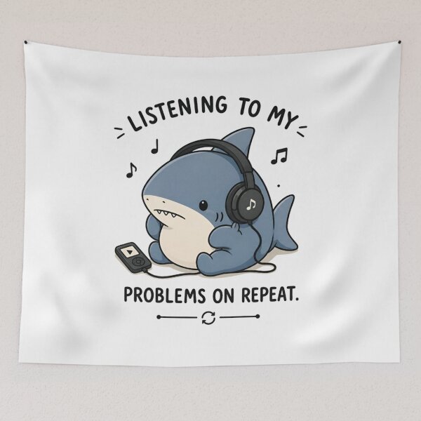 Item preview, mr. shark listening to his problems designed and sold by rimisart.