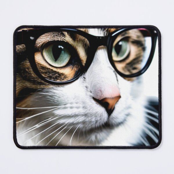 Item preview, Animals - Tabby Cat with Glasses, Humorous and Quirky Portrait designed and sold by World-Pets.