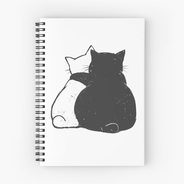 Item preview, Cute Cat Illustration – Always by Your Side designed and sold by Cute & Funny Hand-Drawn Prints | Happy Doodle Friends Shop.