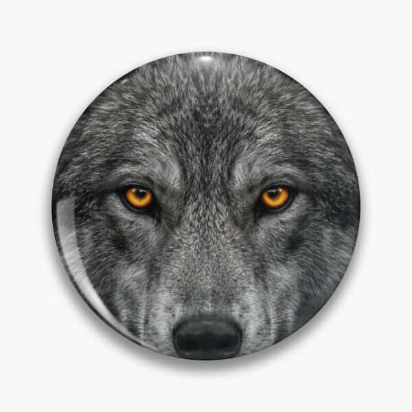 Item preview, Grey Wolf Portrait Amber Eyes  designed and sold by Doka  Images.