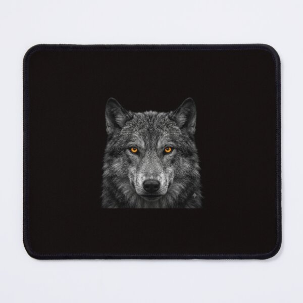 Item preview, Grey Wolf Portrait Amber Eyes designed and sold by Doka Images.
