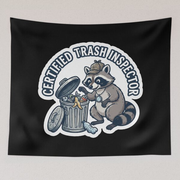 Item preview, Certified Trash Inspector Raccoon Funny Wildlife designed and sold by Owcomm.