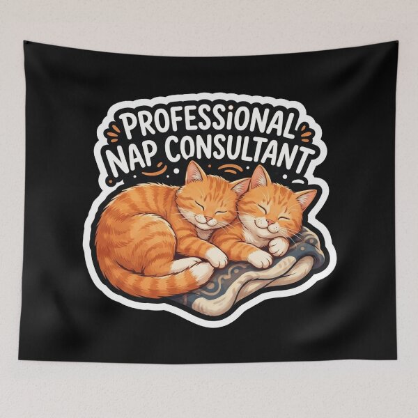 Item preview, Professional Nap Consultant Cute Sleeping Cats designed and sold by Owcomm.