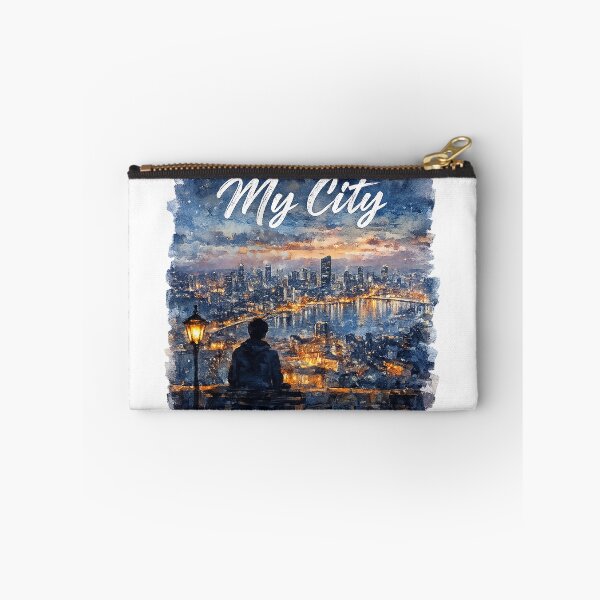 Item preview, My City – Watercolor Night Skyline Dream | Artistic Urban View designed and sold by SketchPalet.
