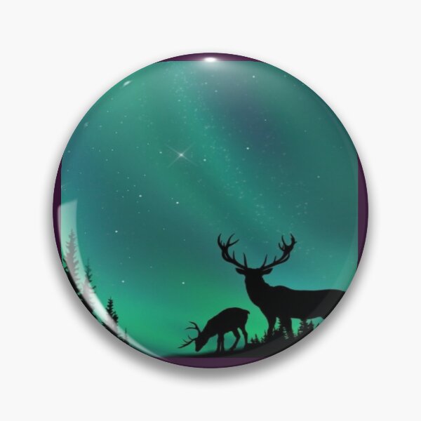 Item preview, Aurora Borealis Forest Wildlife Artwork  designed and sold by NivyasArtistry.
