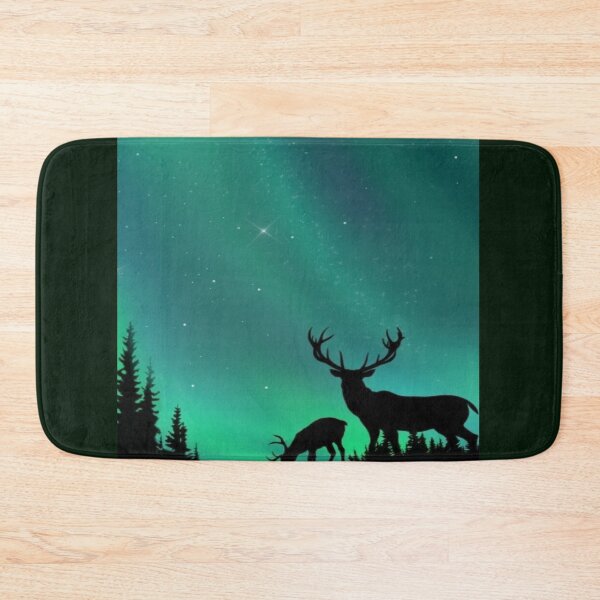 Item preview, Aurora Borealis Forest Wildlife Artwork  designed and sold by NivyasArtistry.