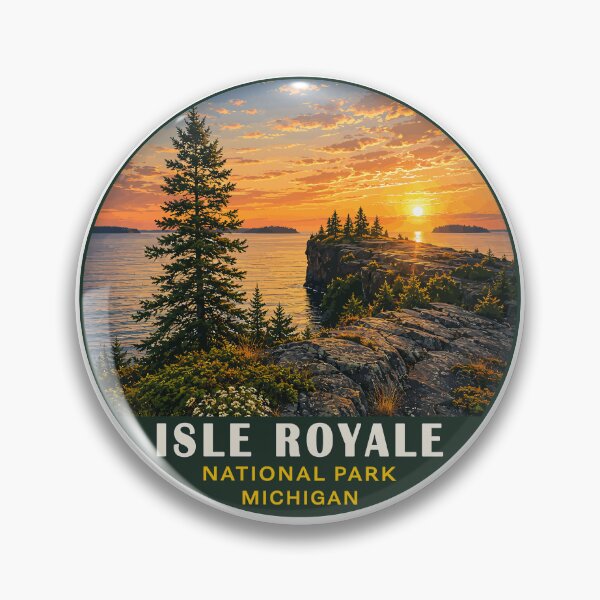 Item preview, Isle Royale National Park Retro Wilderness designed and sold by Gideon Emmerich.