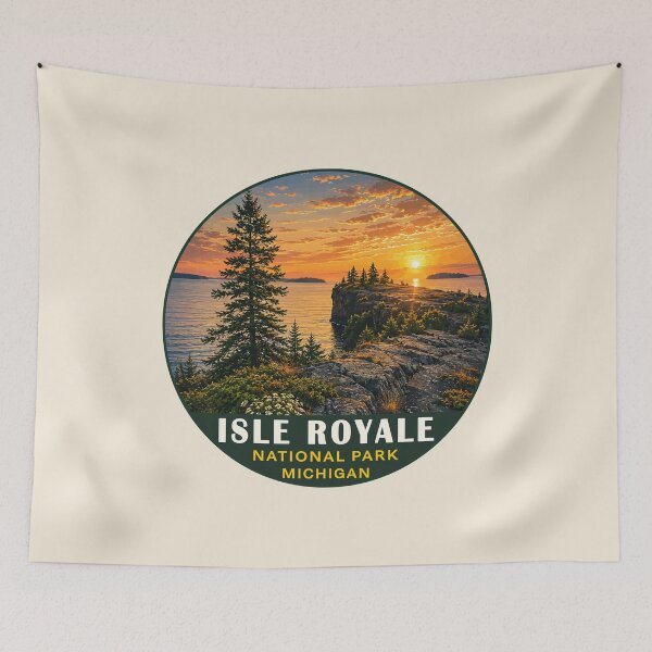 Item preview, Isle Royale National Park Retro Wilderness designed and sold by Gideon Emmerich.
