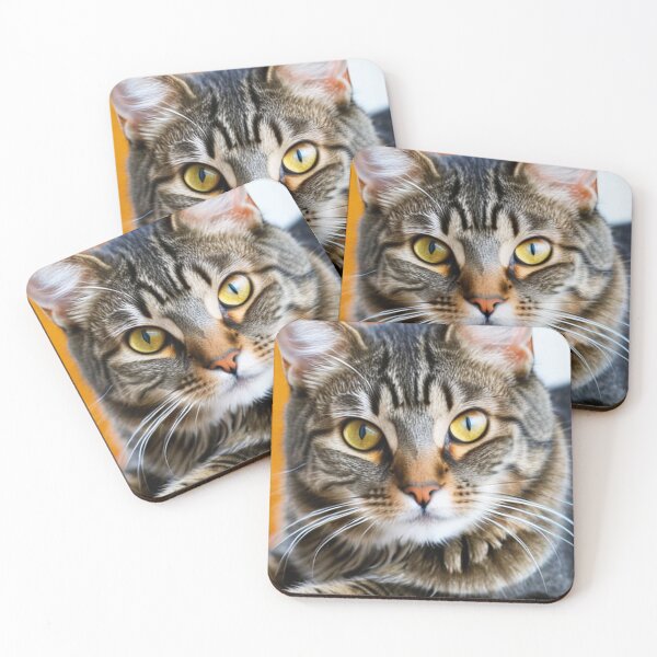 Item preview, Animals - Tabby Cat, Feline Portrait with Golden Gaze designed and sold by World-Pets.