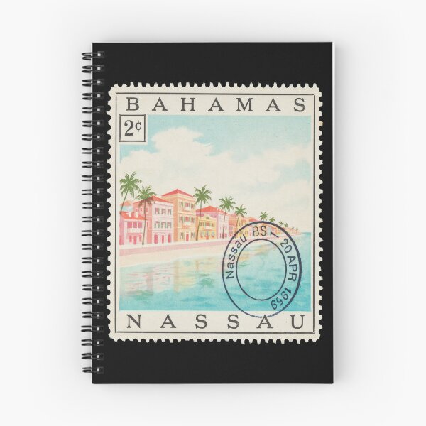 Item preview, Nassau Bahamas Colonial Harbor Turquoise Stamp Sticker designed and sold by stickercuffs.