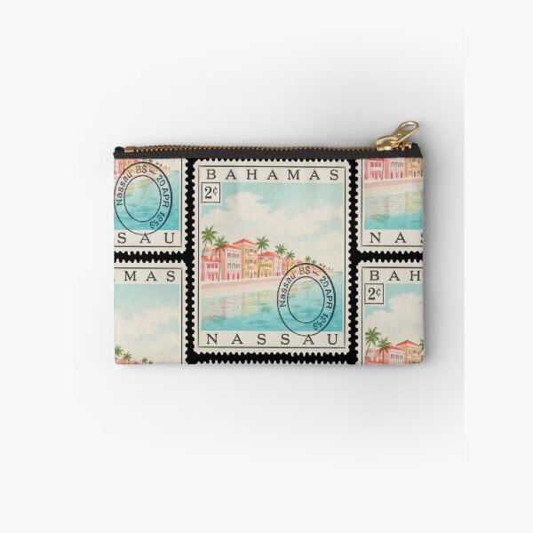Item preview, Nassau Bahamas Colonial Harbor Turquoise Stamp Sticker designed and sold by stickercuffs.