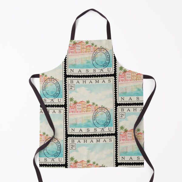 Item preview, Nassau Bahamas Colonial Harbor Turquoise Stamp Sticker designed and sold by stickercuffs.