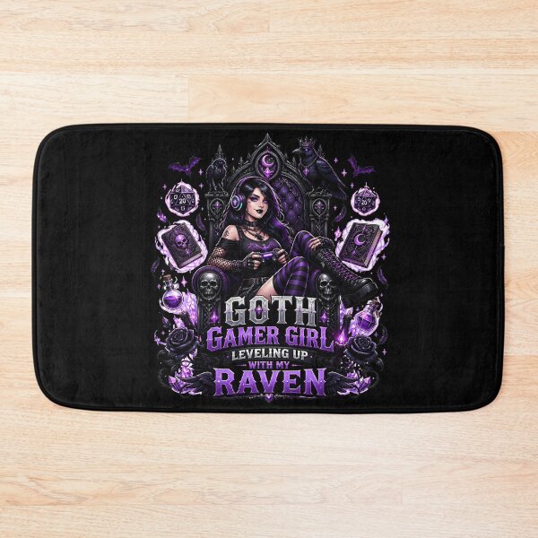 Item preview, Goth Gamer Girl Aesthetic - Gothic Gaming Raven designed and sold by BadhbhLoot.