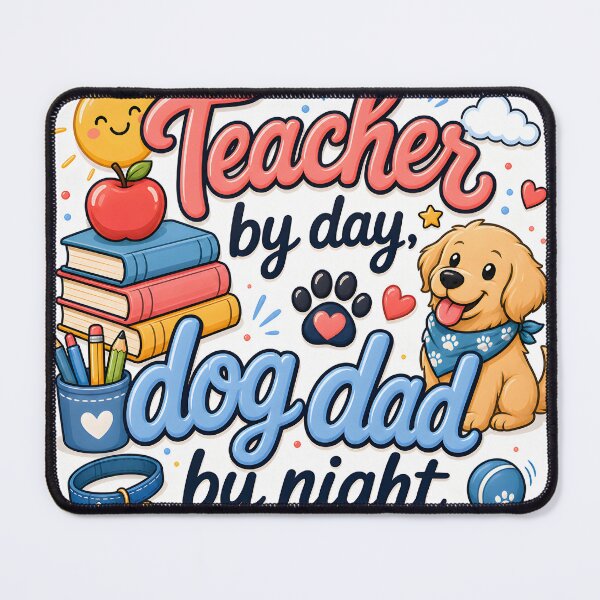 Item preview, Teacher by Day Dog Dad by Night — Funny Dog Dad Teacher Gift designed and sold by DoggyDayLove.