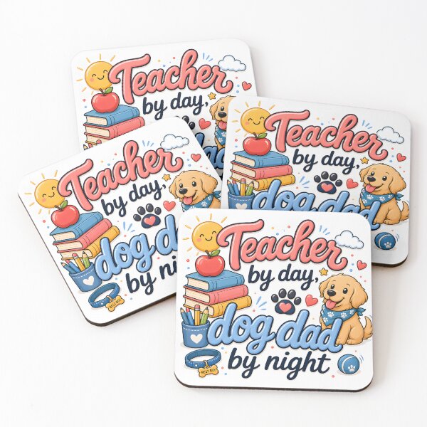 Item preview, Teacher by Day Dog Dad by Night — Funny Dog Dad Teacher Gift designed and sold by DoggyDayLove.