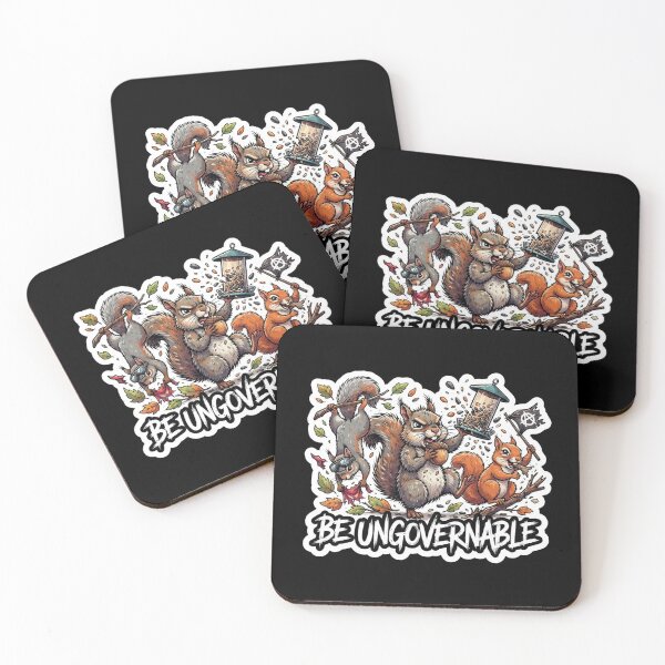 Item preview, Rebellious Squirrels Being Ungovernable Funny Quote designed and sold by Owcomm.