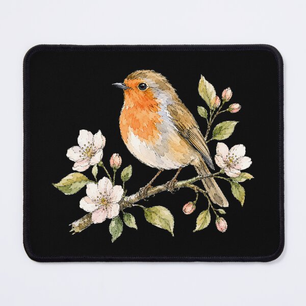 Item preview, Minimal Robin Bird Watercolor designed and sold by ColorSplash123.