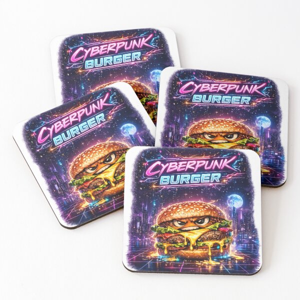 Item preview, Cyberpunk Burger Neon T-Shirt | Sci-Fi Food Graphic Apparel designed and sold by irfanshikh.