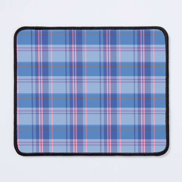 Item preview, Pink & blue tartan plaid with faux twill texture designed and sold by Anne Londez Studio.