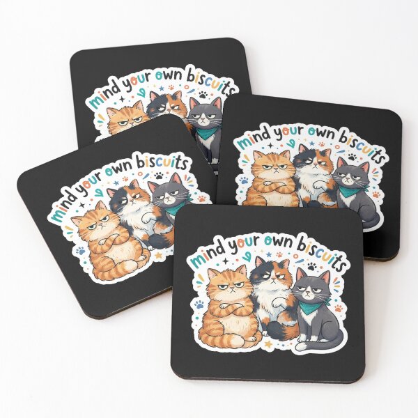 Item preview, Cute Grumpy Cats Mind Your Own Biscuits designed and sold by Owcomm.