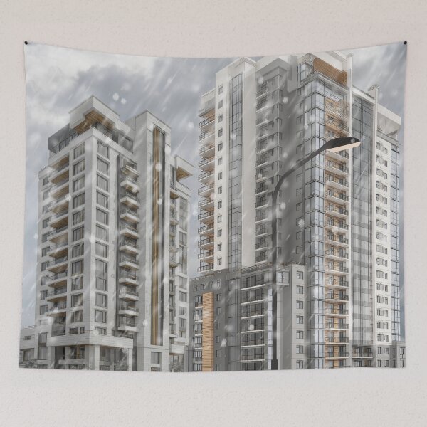 Item preview, Snowfall city designed and sold by Zestypickles.