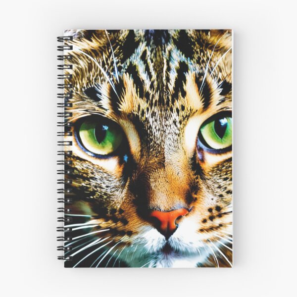 Item preview, Animals - Tabby Cat, Hyper-realistic Portrait with Green Eyes designed and sold by World-Pets.
