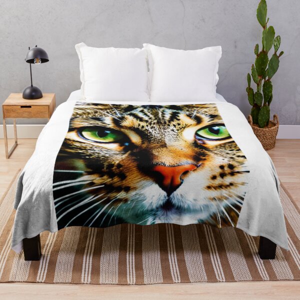 Item preview, Animals - Tabby Cat, Hyper-realistic Portrait with Green Eyes designed and sold by World-Pets.