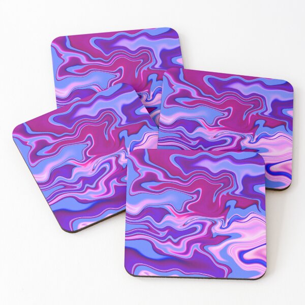 Item preview, Neon Purple & Blue Fluid Abstract Art designed and sold by Happyabstract.