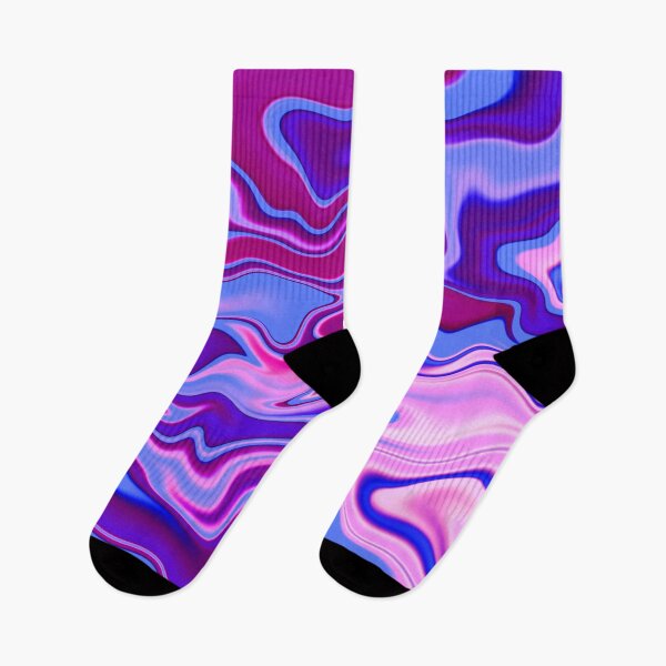 Item preview, Neon Purple & Blue Fluid Abstract Art designed and sold by Happyabstract.