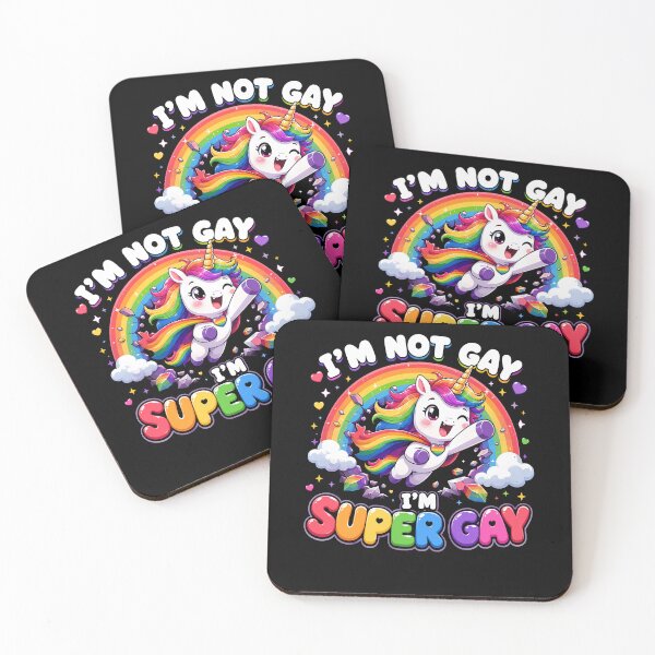 Item preview, I'm Not Gay Super Gay Rainbow Unicorn Pride designed and sold by yoddel.