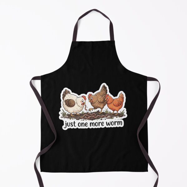 Item preview, Cute Three Chickens Eating Earthworms Cartoon designed and sold by Owcomm.