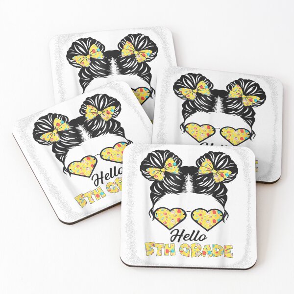 Item preview, Kids Hello 5th Grade Team Messy Bun Girl Back To School designed and sold by Balggonech.