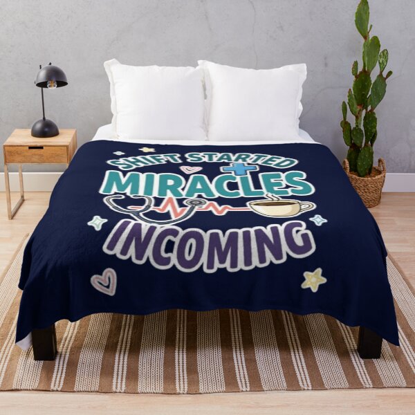 Item preview, Shift Started Miracles Incoming Funny Nurse Healthcare Worker Gift Tshirt designed and sold by HopeAndHustle.