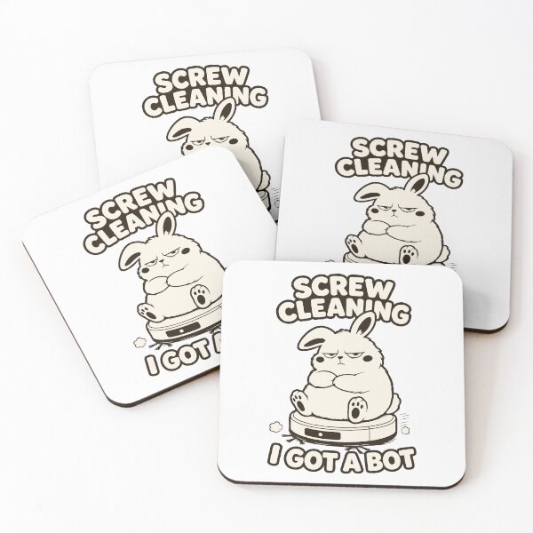 Item preview, I Got a Bot Bunny Sticker – Lazy Rabbit Riding Robot Vacuum designed and sold by MalisoStickers.