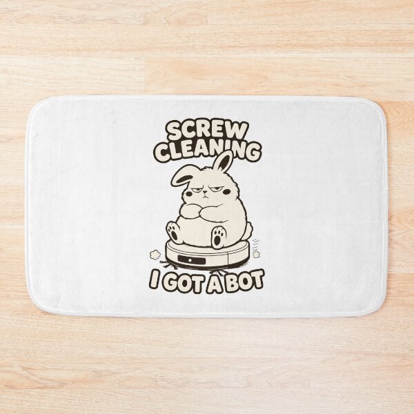 Item preview, I Got A Bot Meme — Funny Lazy Grumpy Rabbit Riding Roomba — Cute Kids & Toddler designed and sold by MalisoStickers.