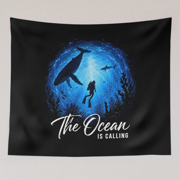 Item preview, The Ocean Is Calling Scuba Diving Whale Shark Marine Life designed and sold by yoddel.